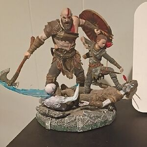 God Of War Kratos Epic Battle Home Art Sculpture
